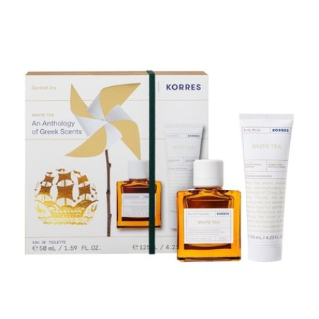 Korres White Tea Fragrance Set for Women Gift Set of EDT 50ml & Body Milk 125ml