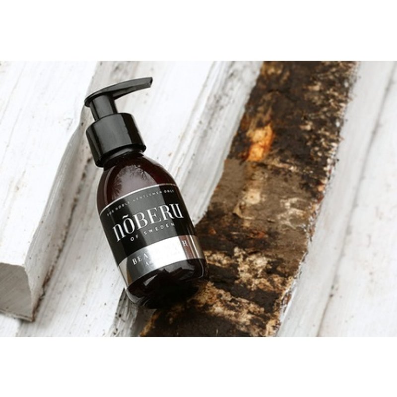 Nõberu Beard Shampoo Amber-Lime 125ml Premium Beard Wash for Daily Beard Care - Suitable for 3-Day Beards,