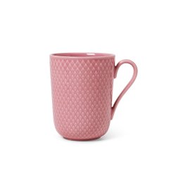 Lyngby Porcelæn - Rhombe Color Mug With Handle 33 cl - Rose