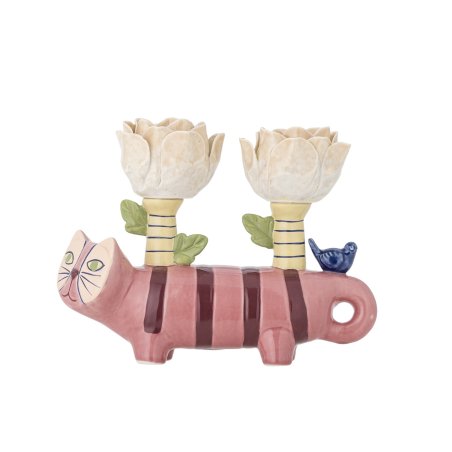 Bloomingville - Missy Candle Holder - Rose - Stoneware