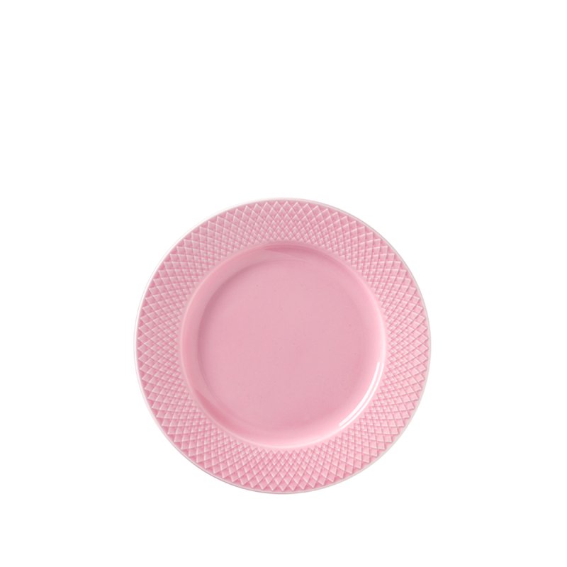 Lyngby Porcelæn - Rhombe Color Lunch Plate 21 cm - Rosa