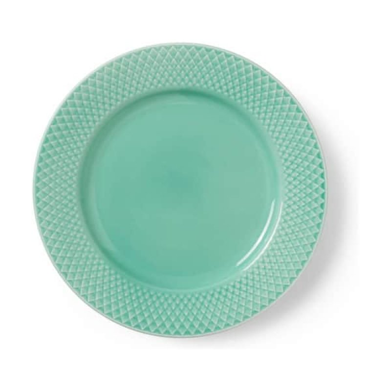 Lyngby Porcelæn - Rhombe Color Lunch Plate 21 cm - Aqua