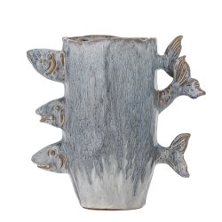 Bloomingville - Tace Vase - Blue - Stoneware