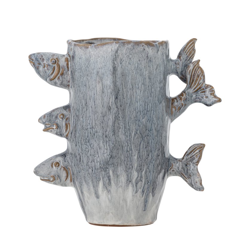 Bloomingville - Tace Vase - Blue - Stoneware