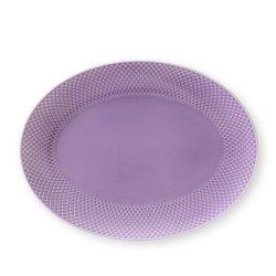 Lyngby Porcelæn - Rhombe Color Oval Serving Dish 35x26.5 cm - Purple