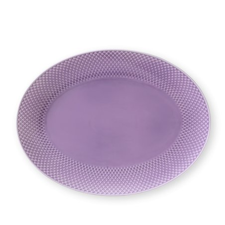Lyngby Porcelæn - Rhombe Color Oval Serving Dish 35x26.5 cm - Purple