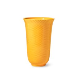 Lyngby Porcelæn - Rhombe Color Porcelain Vase 20 cm - Yellow