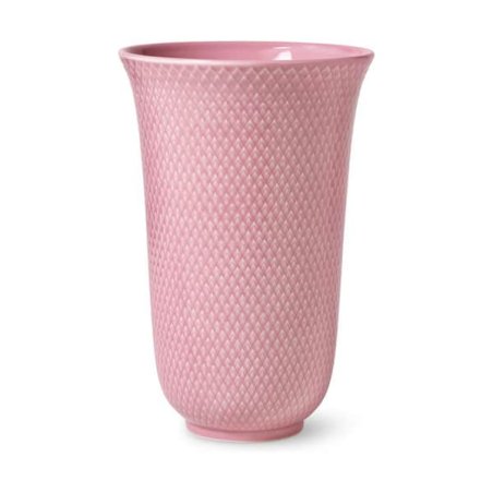 Lyngby Porcelæn - Rhombe Color Porcelain Vase 20 cm - Rose