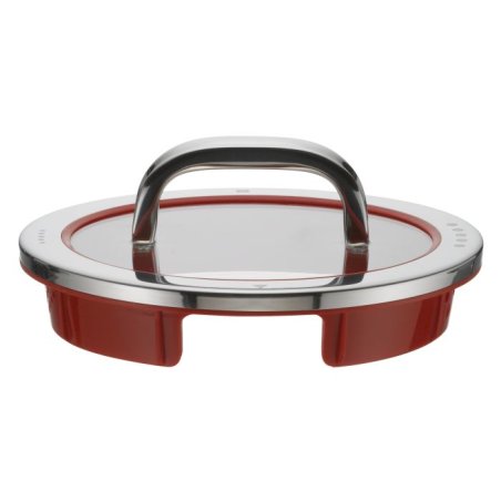 WMF 8900541245 pan lid Round Red, Stainless steel