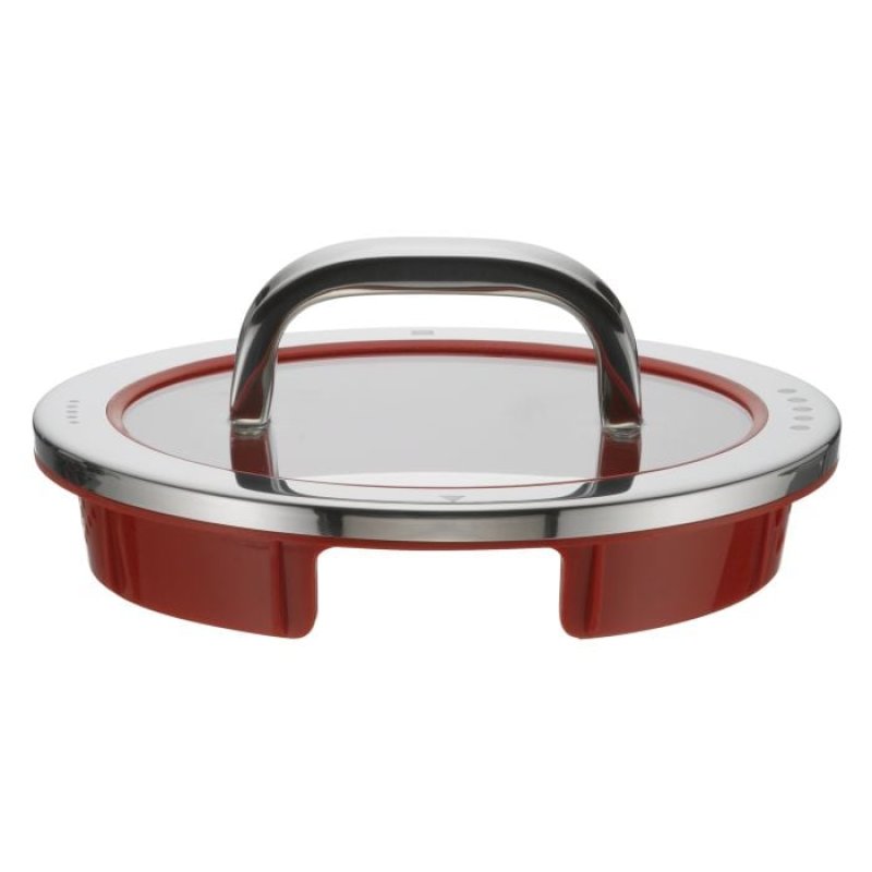 WMF 8900541245 pan lid Round Red, Stainless steel