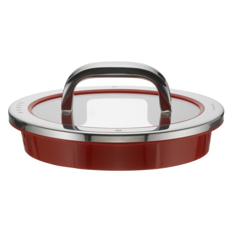 WMF 8900541245 couvercle Rond Rouge, Acier inoxydable