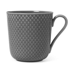 Lyngby Porcelæn - Rhombe Earth Mug With Handle 39 cl - Slate