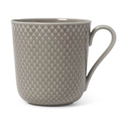 Lyngby Porcelæn - Rhombe Earth Mug With Handle 39 cl - Clay