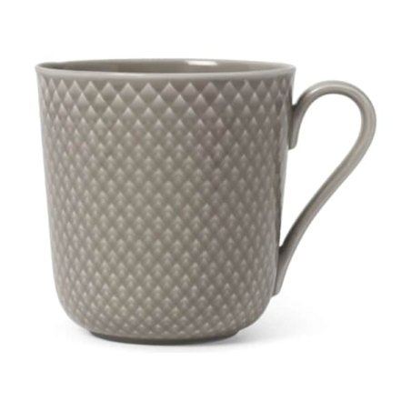 Lyngby Porcelæn - Rhombe Earth Mug With Handle 39 cl - Clay