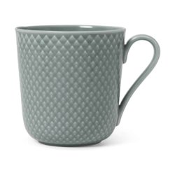 Lyngby Porcelæn - Rhombe Earth Mug With Handle 39 cl - Moss