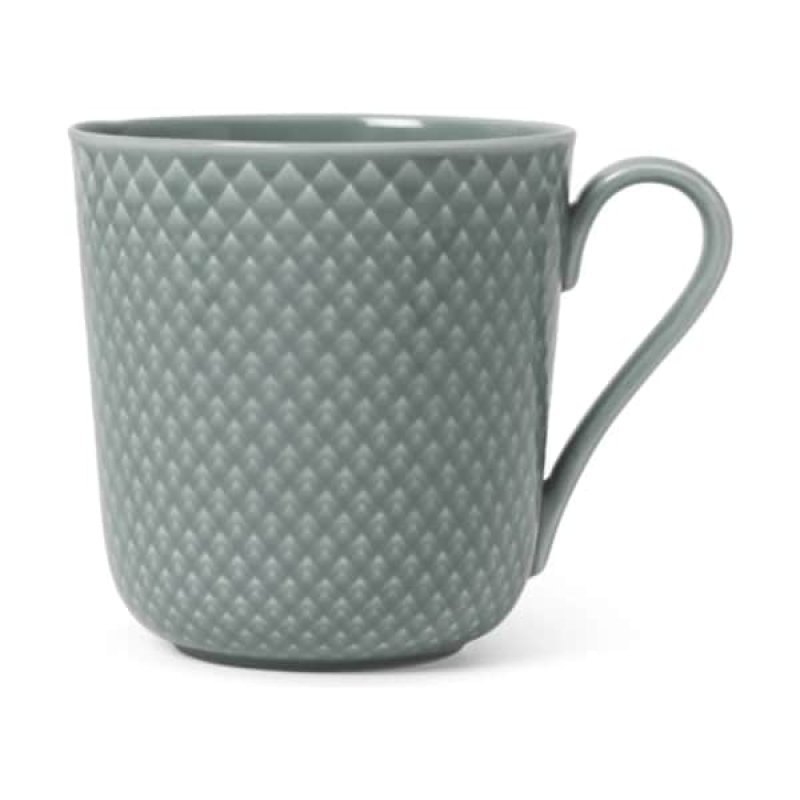 Lyngby Porcelæn - Rhombe Earth Mug With Handle 39 cl - Moss