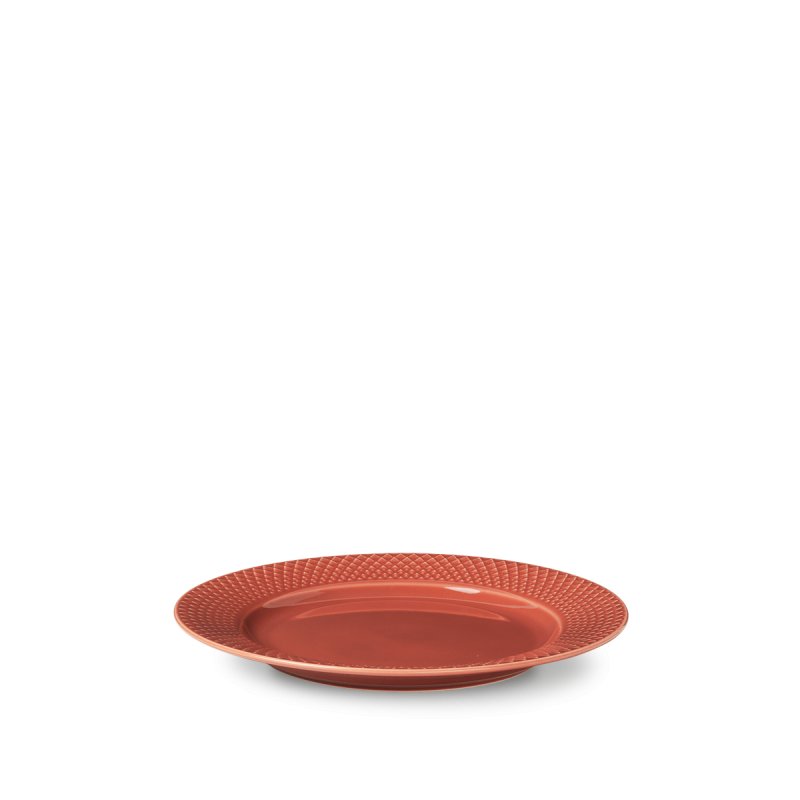 Lyngby Porcelæn - Rhombe Color Lunch Plate 23 cm - Terracotta