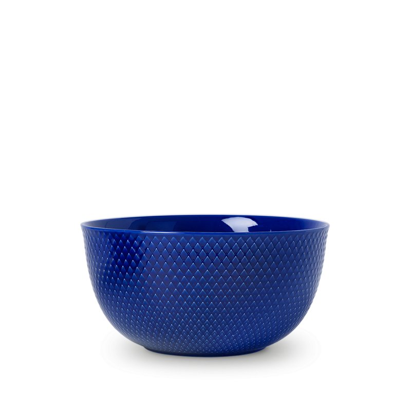 Lyngby Porcelæn - Rhombe Color Serving Bowl Dia. 22cm - Dark Blue (201915)