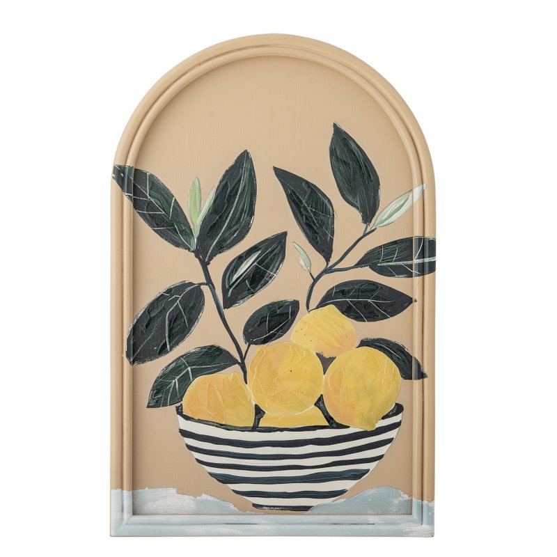 Bloomingville - Limone Illustration w/ Frame - Yellow
