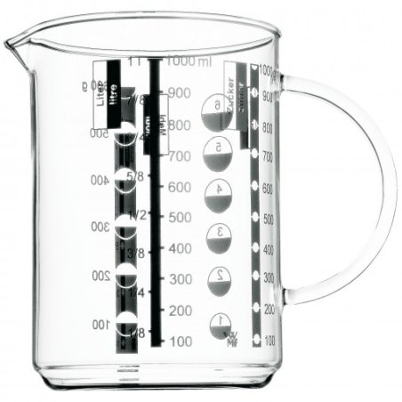 WMF 0605972000 Gourmet Messbecher Glas 1l