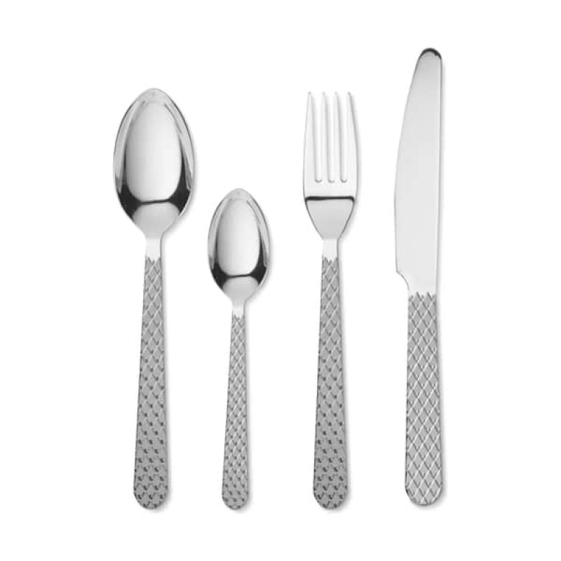 Lyngby Porcelæn - Rhombe Cutlery Set 16 pcs. - Steel