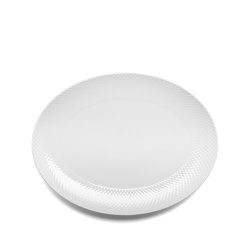 ​Lyngby Porcelæn - Rhombe Serving Tray 35 x 26,5 cm​ - White (201205)
