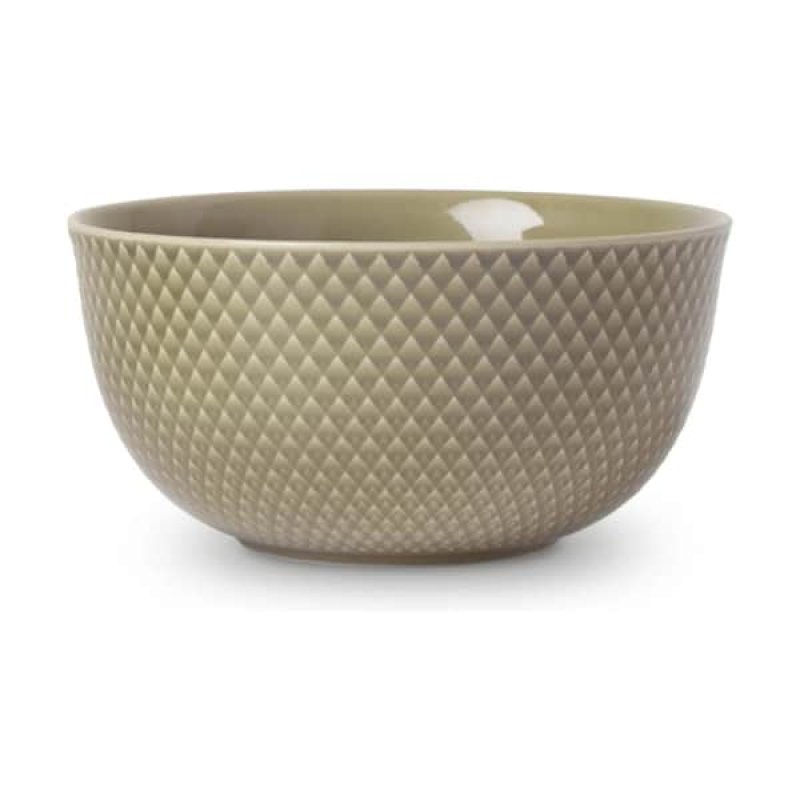 Lyngby Porcelæn - Rhombe Earth Serving Bowl 17.5 cm - Clay