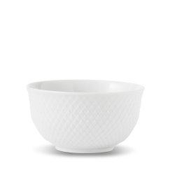 Lyngby Porcelæn - Rhombe White Serving Bowl - 17.5 cm