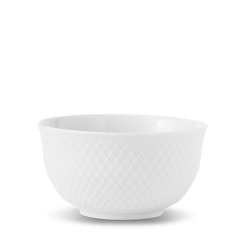 Lyngby Porcelæn - Rhombe White Serving Bowl - 17.5 cm