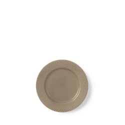 Lyngby Porcelæn - Rhombe Earth Lunch Plate 23 cm - Clay