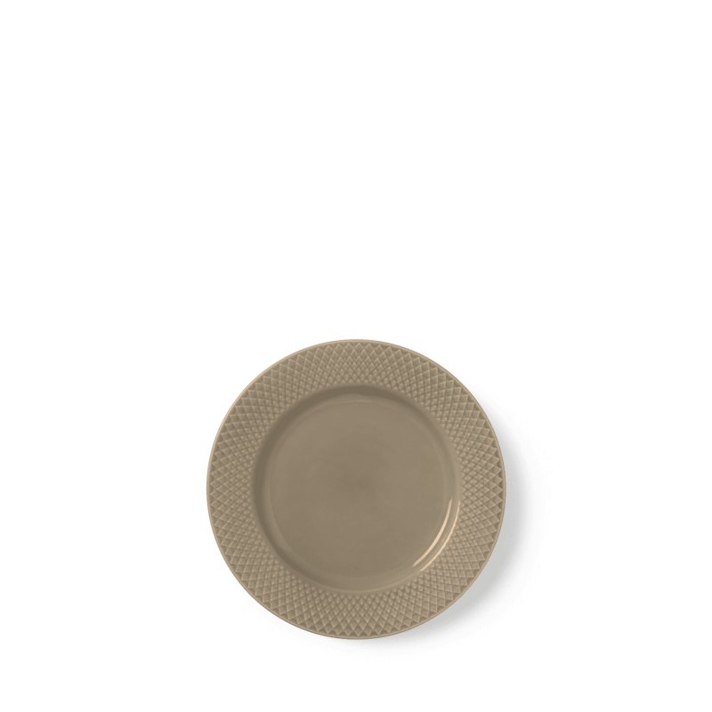 Lyngby Porcelæn - Rhombe Earth Lunch Plate 23 cm - Clay