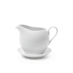 Lyngby Porcelæn - Rhombe White Sauce Boat 67 cl