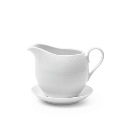 Lyngby Porcelæn - Rhombe White Sauce Boat 67 cl