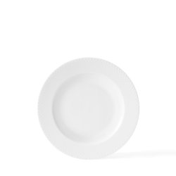 Lyngby Porcelæn - Rhombe Deep Plate 23 cm - White (201228)