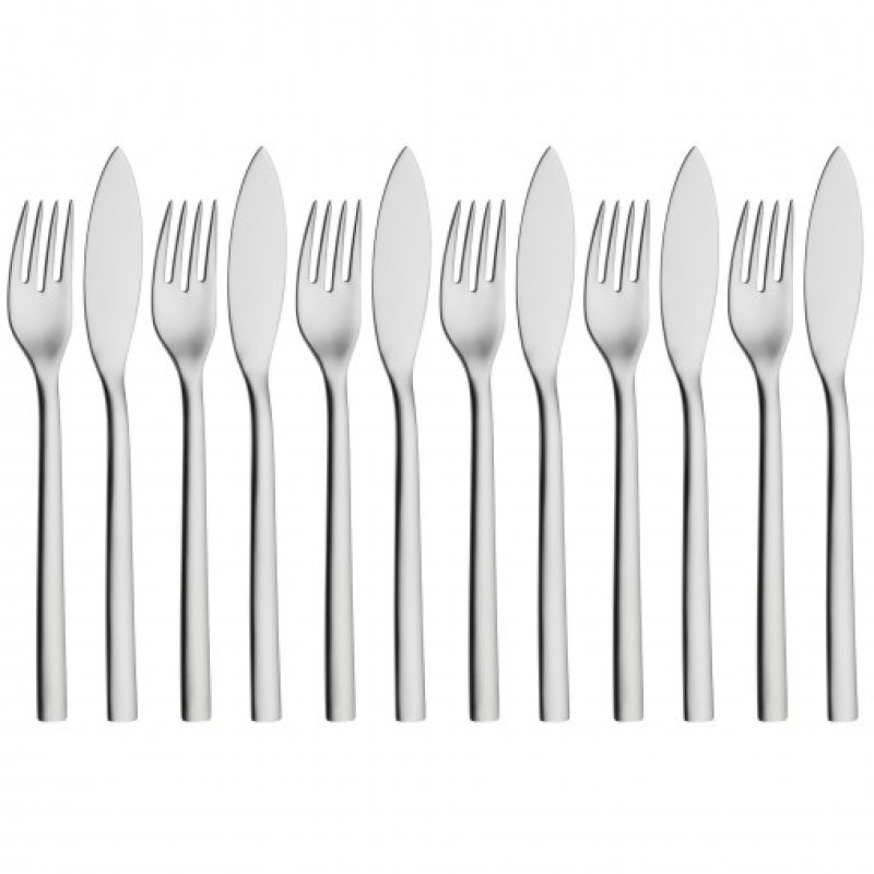 WMF 1291506046 Nuova Fischbesteck Set 12 teilig