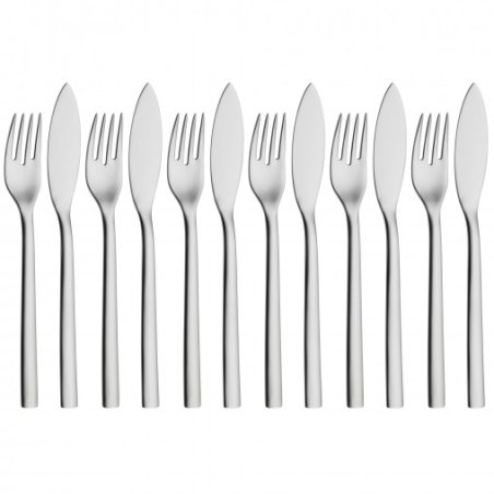 WMF 1291506046 Nuova Fischbesteck Set 12 teilig