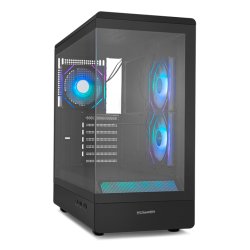 CAJA NOX SEMITORRE FRAMELESS HUMMER SIGNAL ARGB NEGRO USB TYPE C