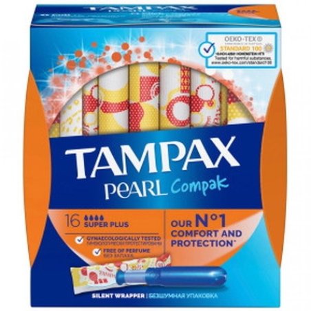 Tampax Compak Pearl Super Plus Tampons - 8 Count