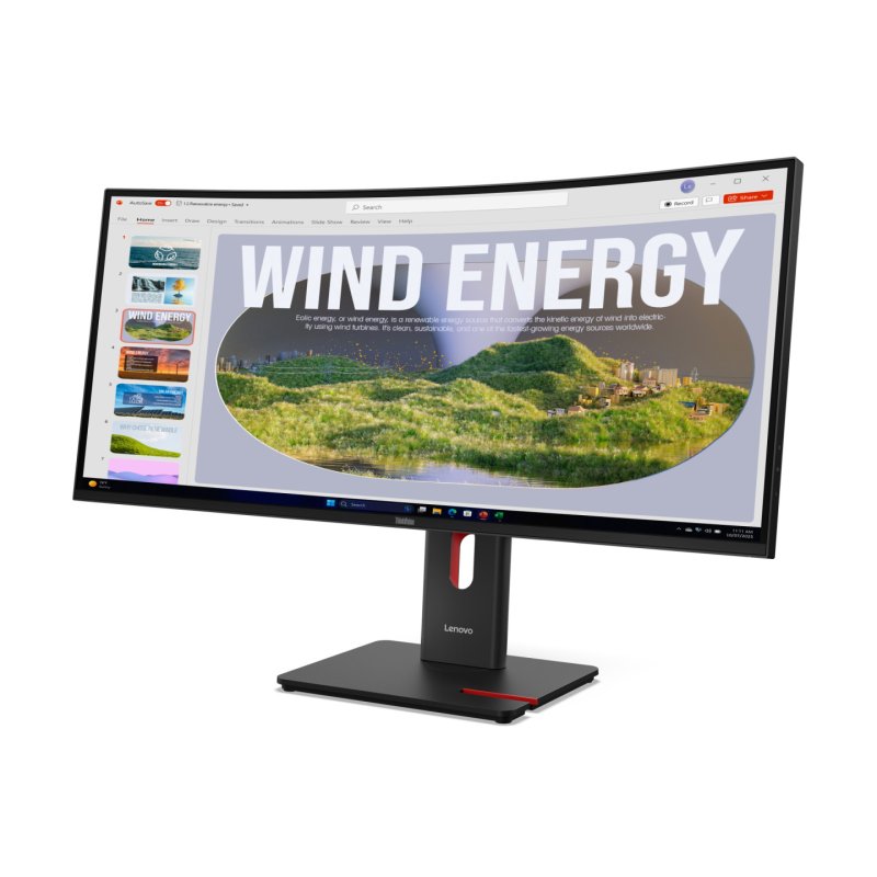 Lenovo ThinkVision T34WD-40 écran plat de PC 86,4 cm (34") 3440 x 1440 pixels Wide Quad HD LED Noir