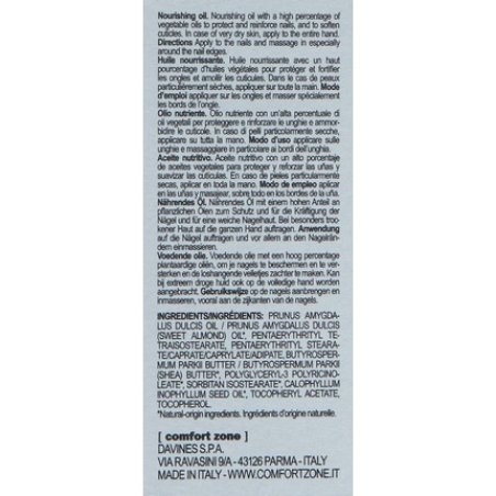 Comfort Zone Specialist Nourishing Hand Oil 15ml Bottle for Soft Nails