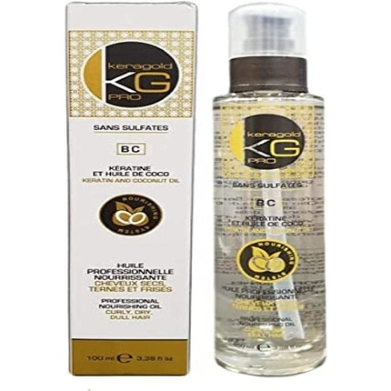 KeraGold PRO Professional Nourishing Hair Oil with Keratin and Coconut Oil 100ml