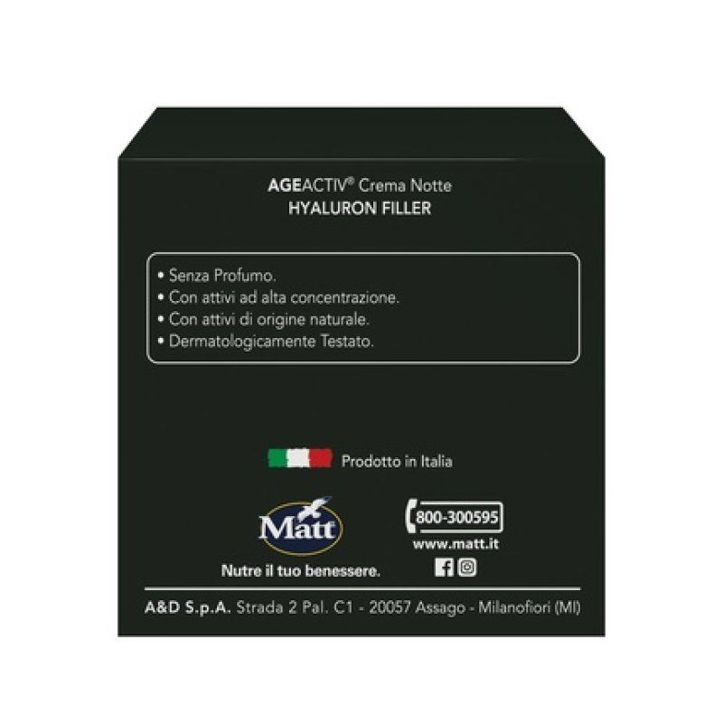 Matt Age Activ Face Cream Anti-Aging Night Hyaluronic Acid 3 Pack Moisturizing