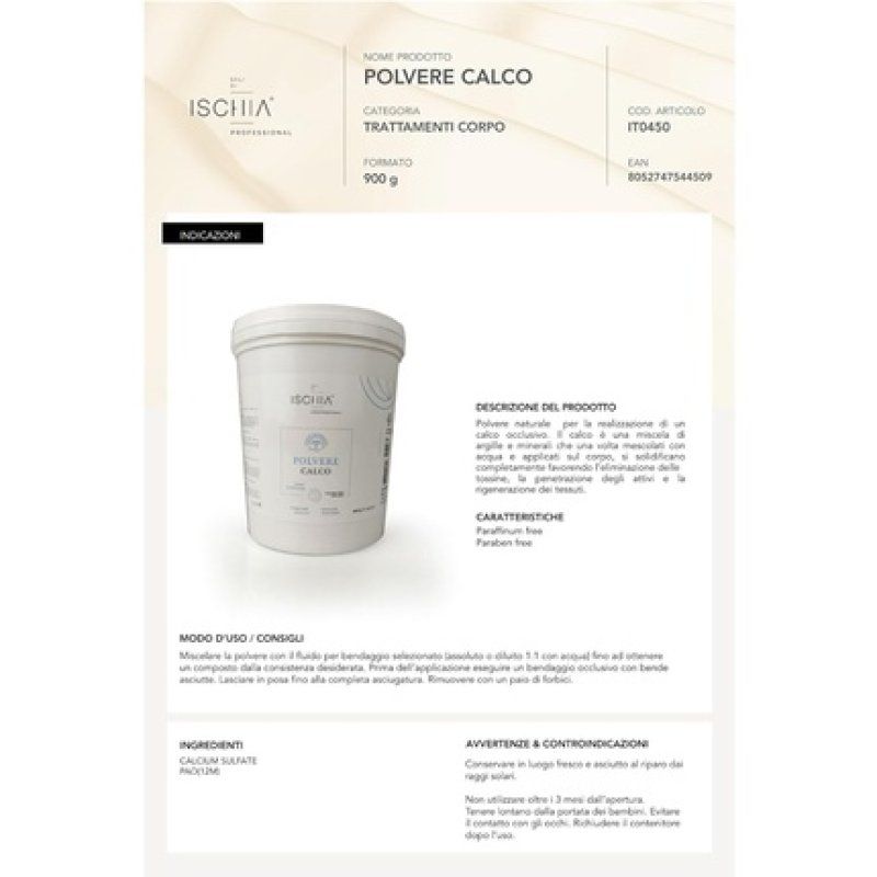 Sali Di Ischia Professional Calcium Powder 900g Body Treatment Mixture