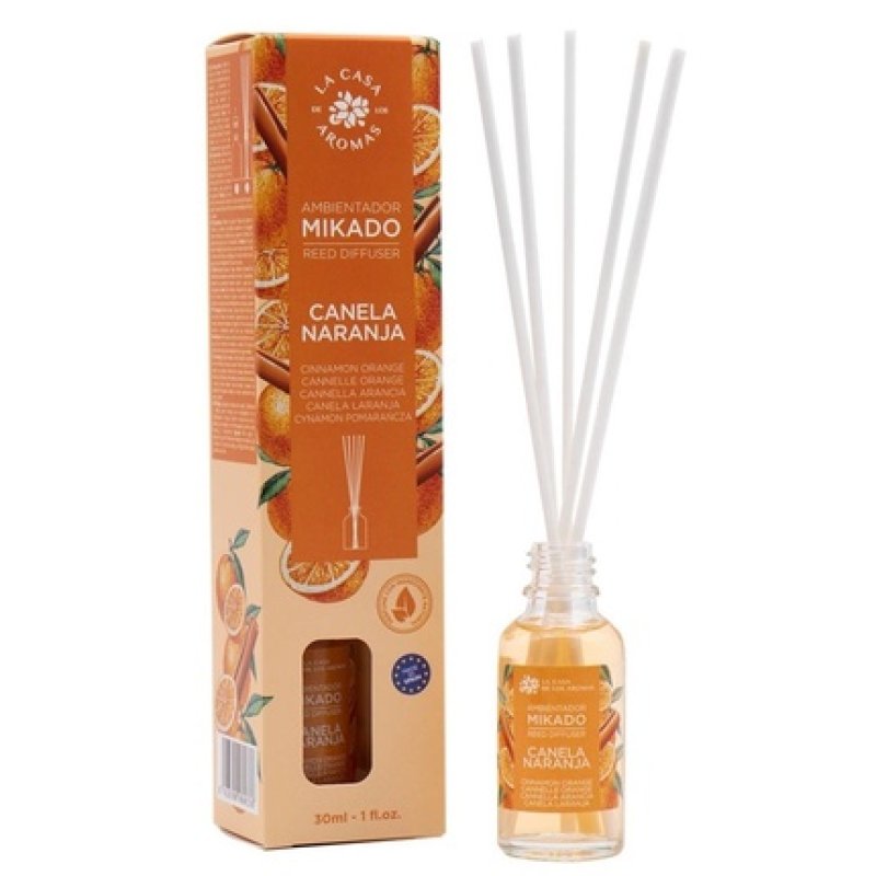 La Casa De Los Aromas Mikado Intense Fragrance Sticks Cinnamon Orange 30ml