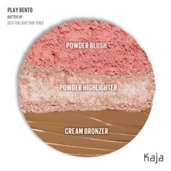 Kaja 3 Colors Palette Play Bentobutter Up Powder Blusher Highlighter