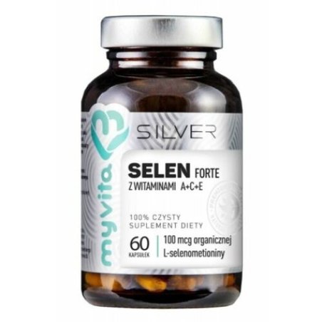 Selen Forte Selenomethionine 100mcg with Vitamins A, C, and E 60 Capsules - Silver