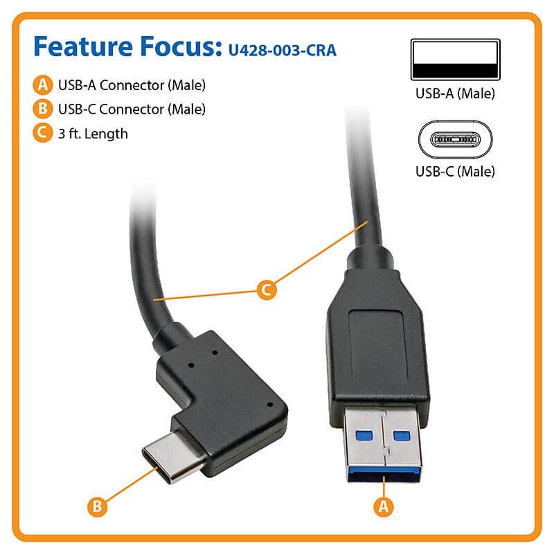 Eaton Tripp Lite USB-C to USB-A Cable M