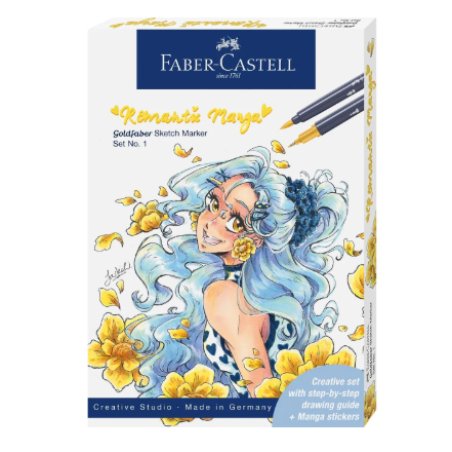 Faber-Castell Romantic Manga marker 8 pc(s) Brush/Fine tip Multicolour
