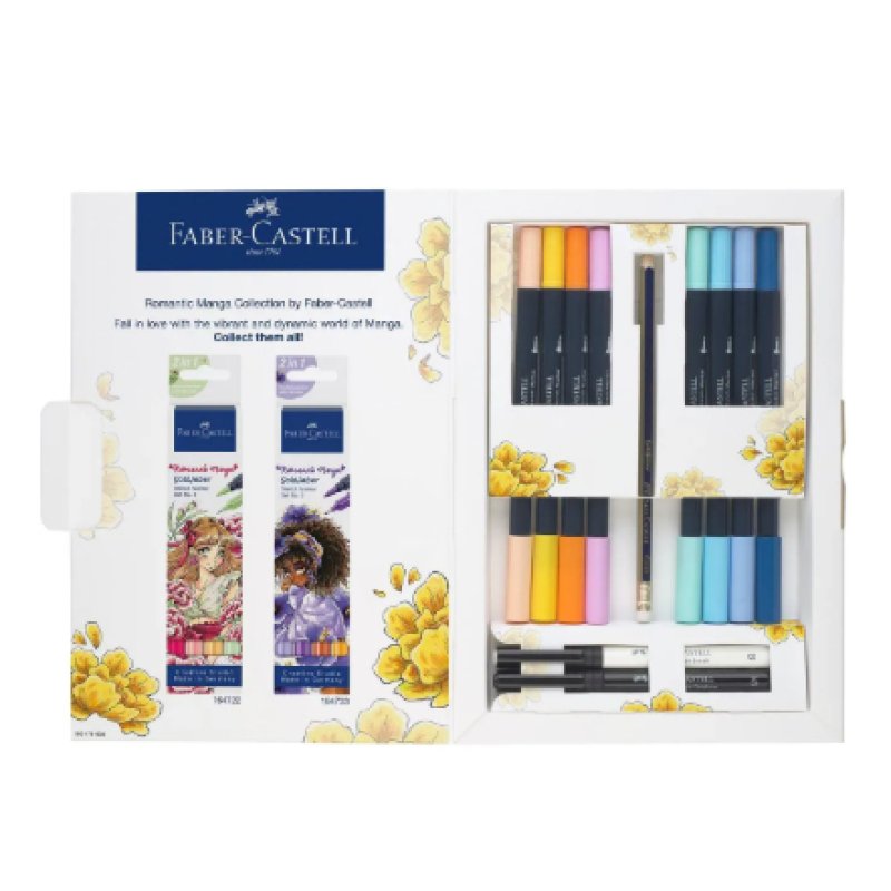 Faber-Castell Romantic Manga marker 8 pc(s) Brush/Fine tip Multicolour