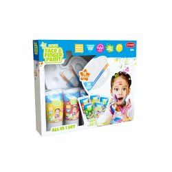 Natural Face & Finger Paint - All-In-One Set - Incl 5-Pack 65Ml - White, Red, Blue, Yellow, Green